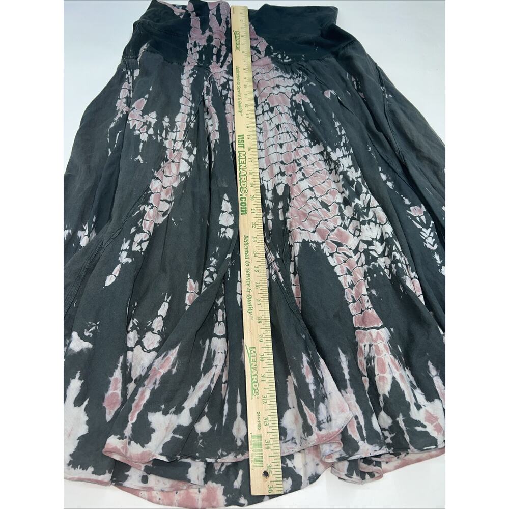 Cute Options Sz L Tie Dyed Maxi Skirt Boho Retro 80's Pull On Comfy Flowy - Picture 8 of 9